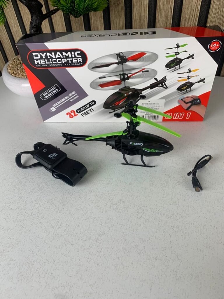 Hélicoptère à Induction Télécommandé Rechargeable USB – Vol interactif et sécurisé pour enfants