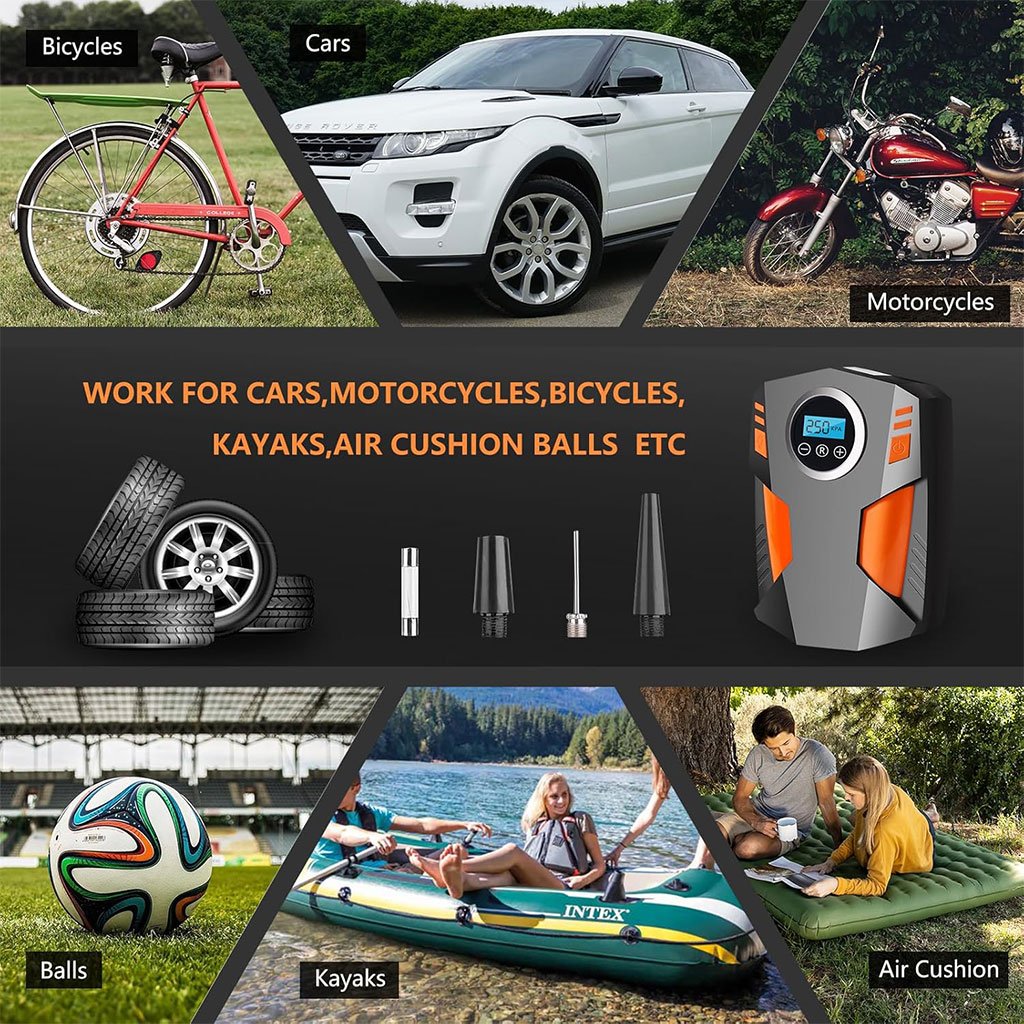 Compresseur d’Air Numérique pour Voiture et Moto 150Psi BE0173 Gonflage précis – portable et pratique pour toutes vos sorties - الصورة 4