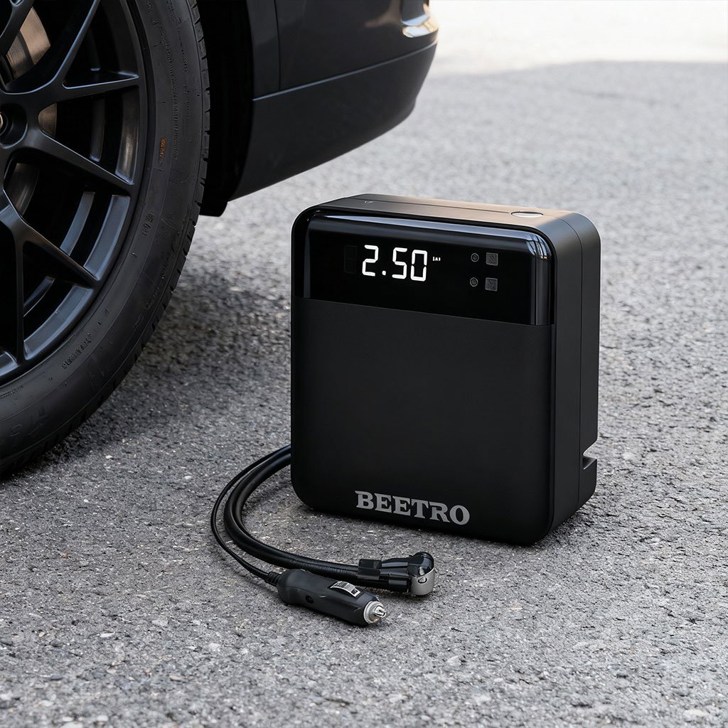 Compresseur de Voiture BE0174 100W avec Écran LCD – Gonflage Intelligent & Sécurité Maximale - الصورة 3