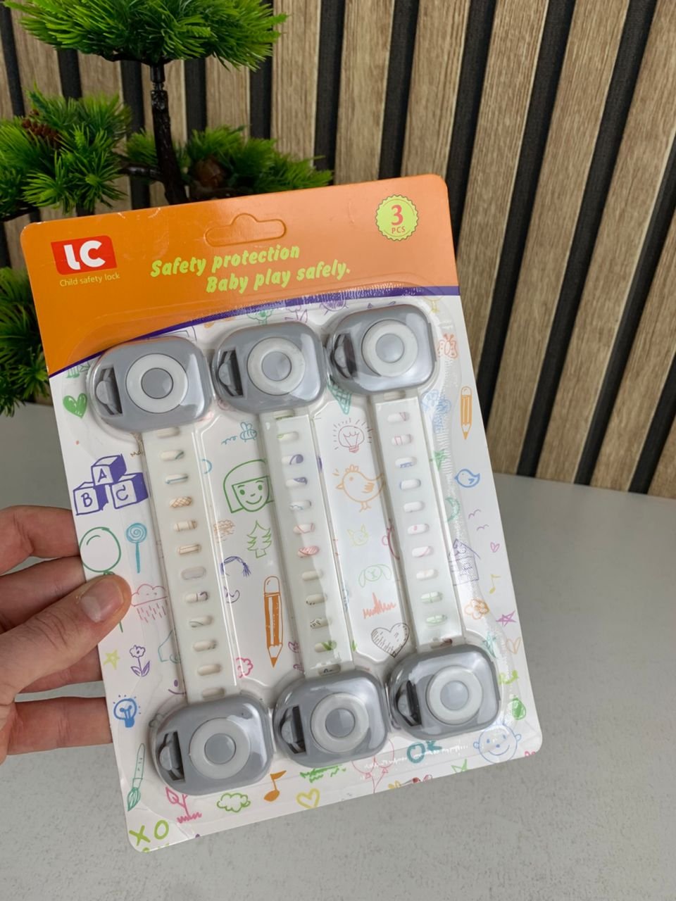 Pack de 3 verrous de sécurité enfant pour électroménager et tiroirs - الصورة 3