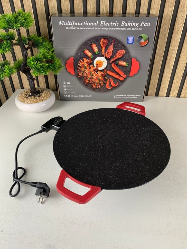 Poêle Électrique de Grill 1200W – Plancha Multifonction Antiadhésive pour Cuisson Rapide & Saine