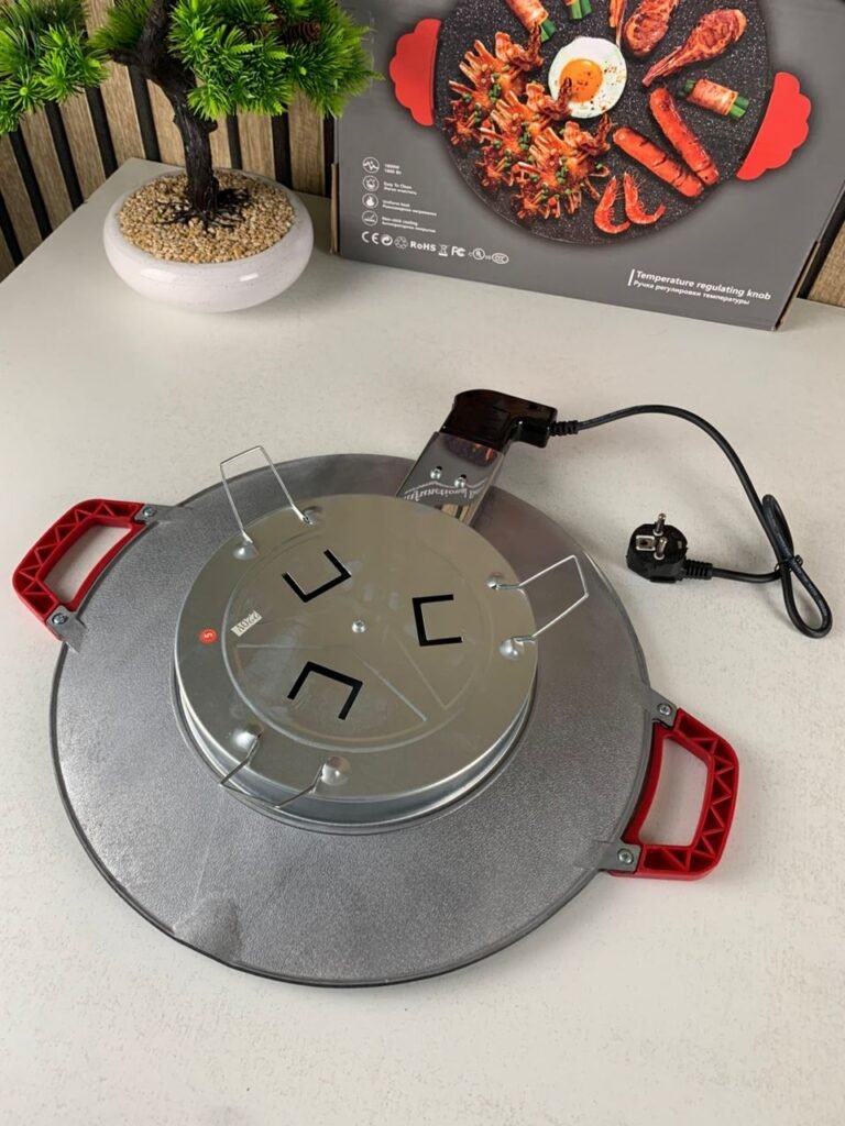 Poêle Électrique de Grill 1200W – Plancha Multifonction Antiadhésive pour Cuisson Rapide & Saine