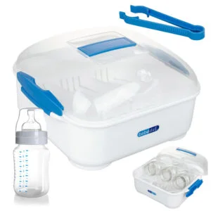 Stérilisateur à micro-ondes pour biberon bébé Bebe Due – Hygiène parfaite en quelques minutes, sans produits chimiques
