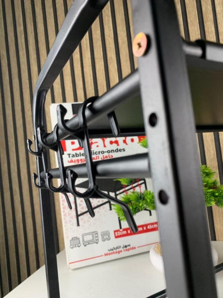 Support pour four à micro-ondes et étagère de rangement 2 étages Organisation facile – optimisez l’espace de votre cuisine