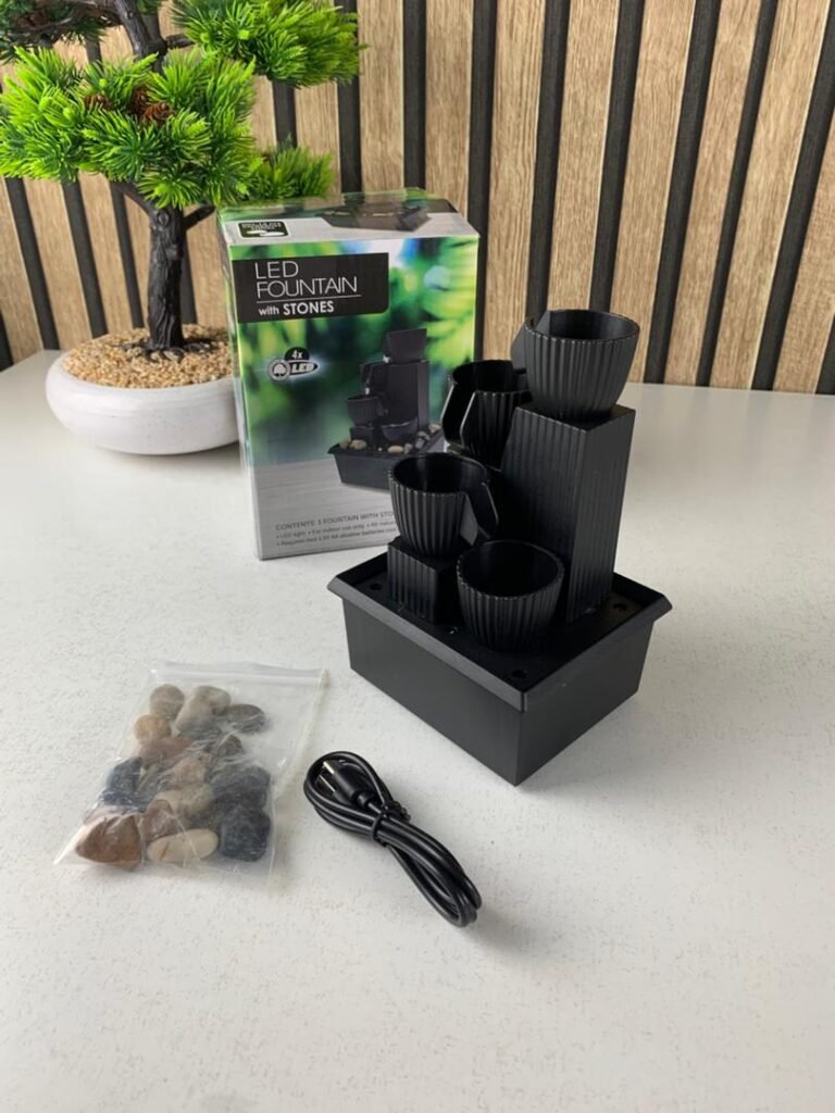 Fontaine à eau cascade LED USB V5 – Élégance Zen & Ambiance Apaisante