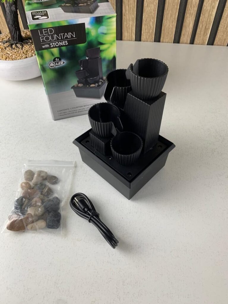 Fontaine à eau cascade LED USB V5 – Élégance Zen & Ambiance Apaisante