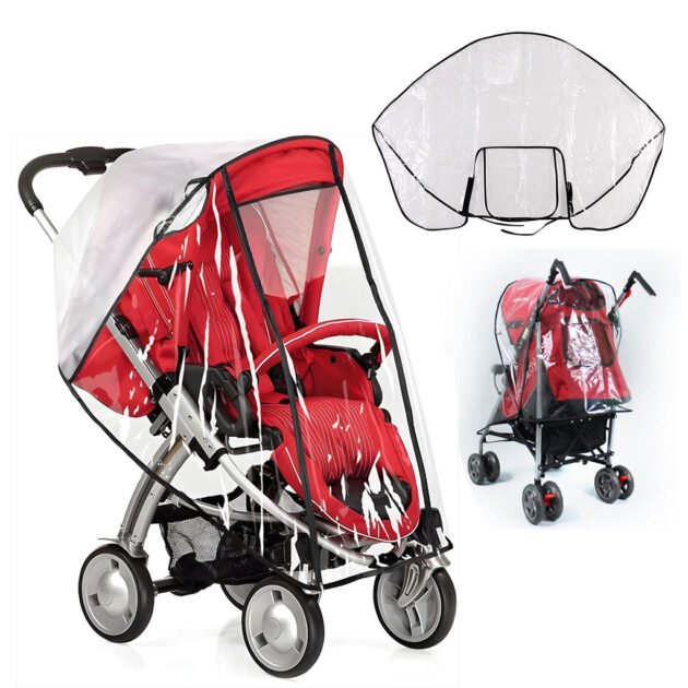 Housse Poussette Transparente Imperméable – Protection Totale par Tous les Temps