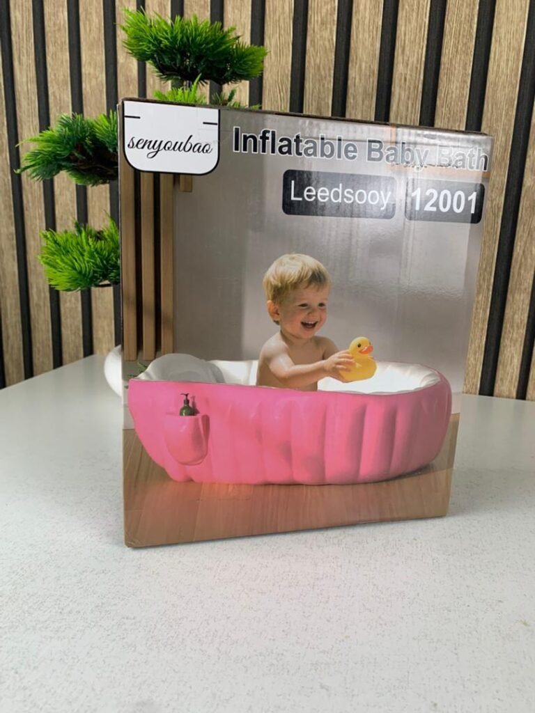 Baignoire Gonflable Bébé Antidérapante avec Poche Latérale – Bain Sécurisé et Pratique