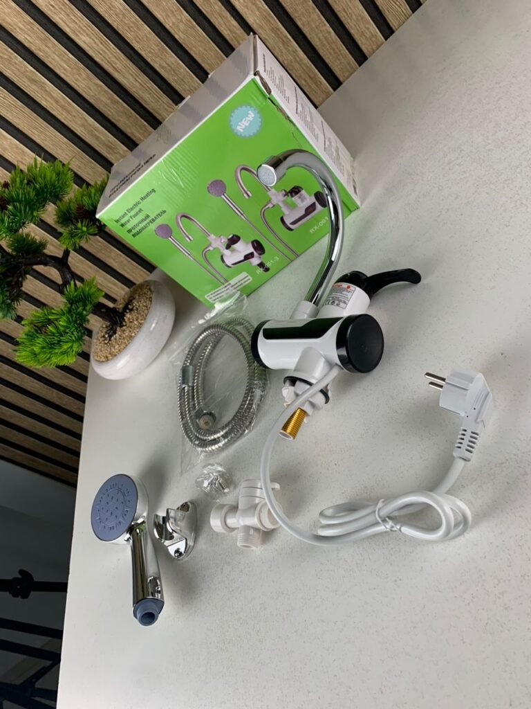 Robinet Chauffant Électrique avec Douchette – L’Eau Chaude en 3 Secondes Chrono