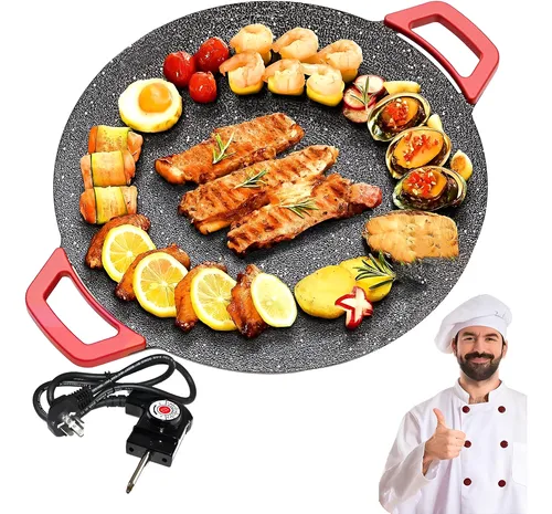 Poêle Électrique de Grill 1200W – Plancha Multifonction Antiadhésive pour Cuisson Rapide & Saine