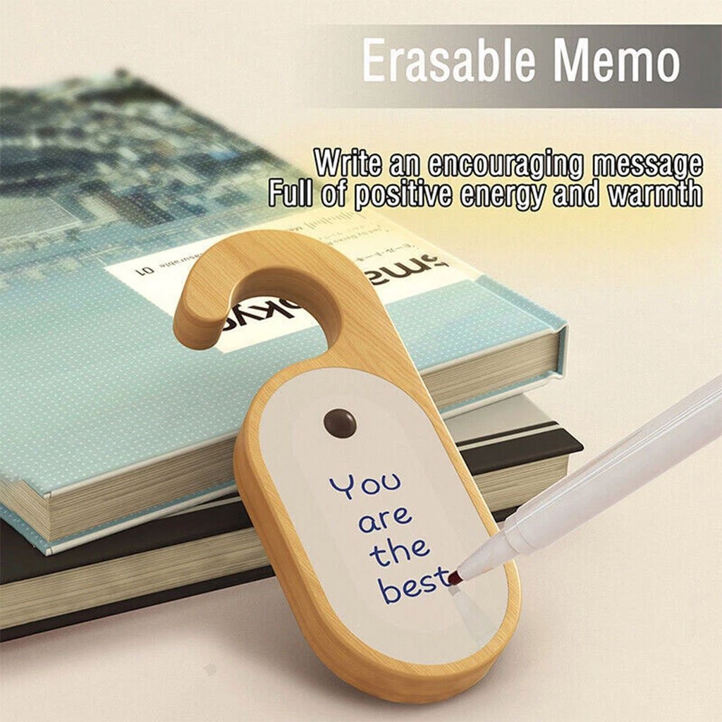 Veilleuse de Porte en Bois Portable avec Détecteur de Mouvement – Lumière et Notes Intelligentes - الصورة 5