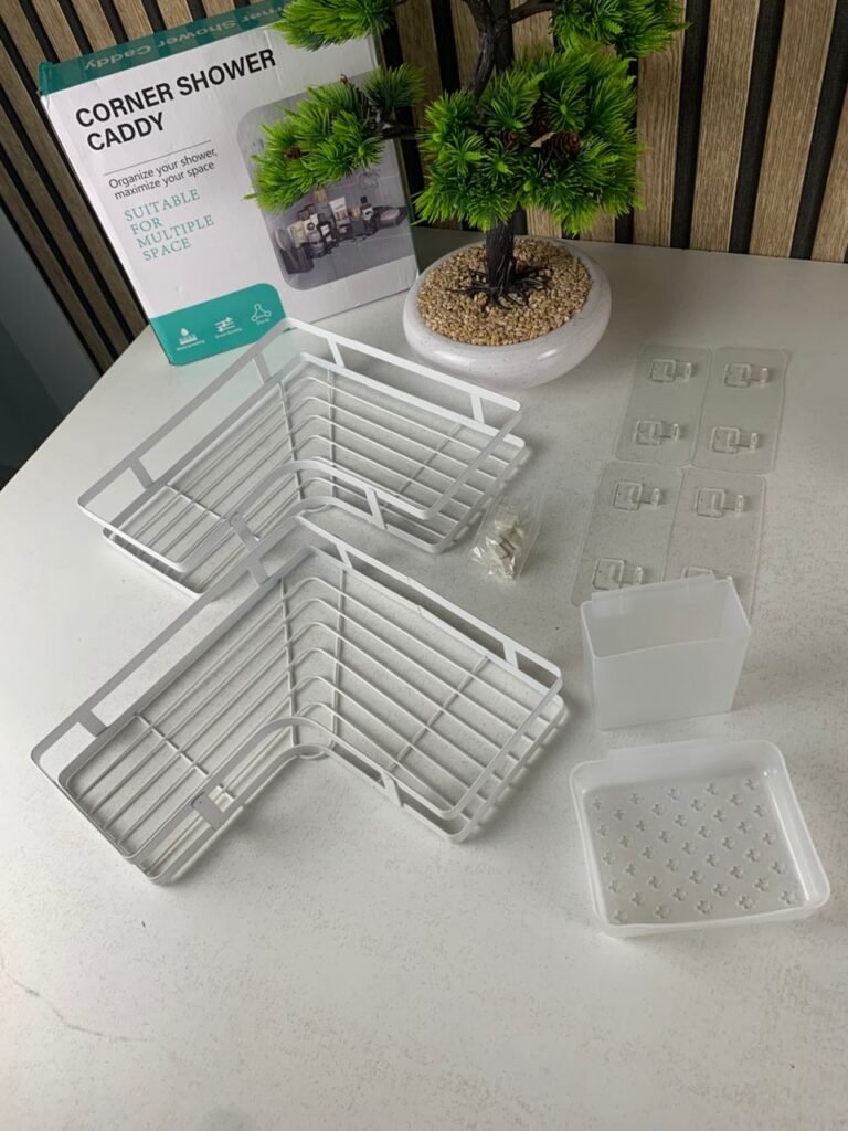 Étagère de rangement pour salle de bain 4pcs en acier inoxydable Organisation intelligente – pratique et élégante pour votre salle de bain