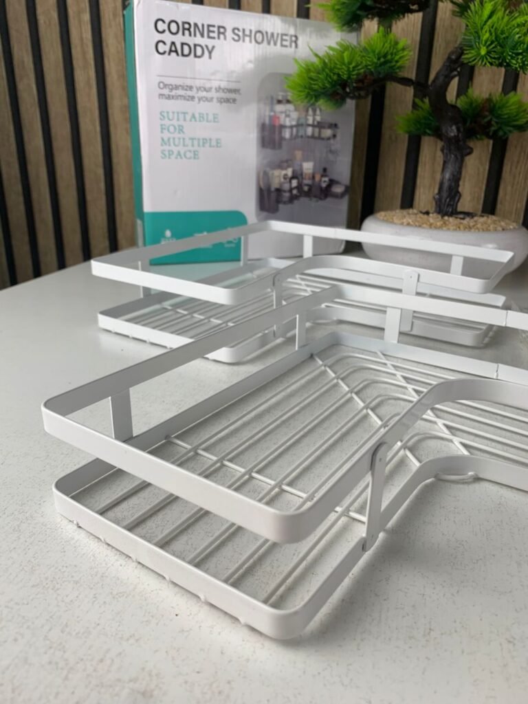 Étagère de rangement pour salle de bain 4pcs en acier inoxydable Organisation intelligente – pratique et élégante pour votre salle de bain