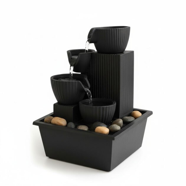 Fontaine à eau cascade LED USB V5 – Élégance Zen & Ambiance Apaisante