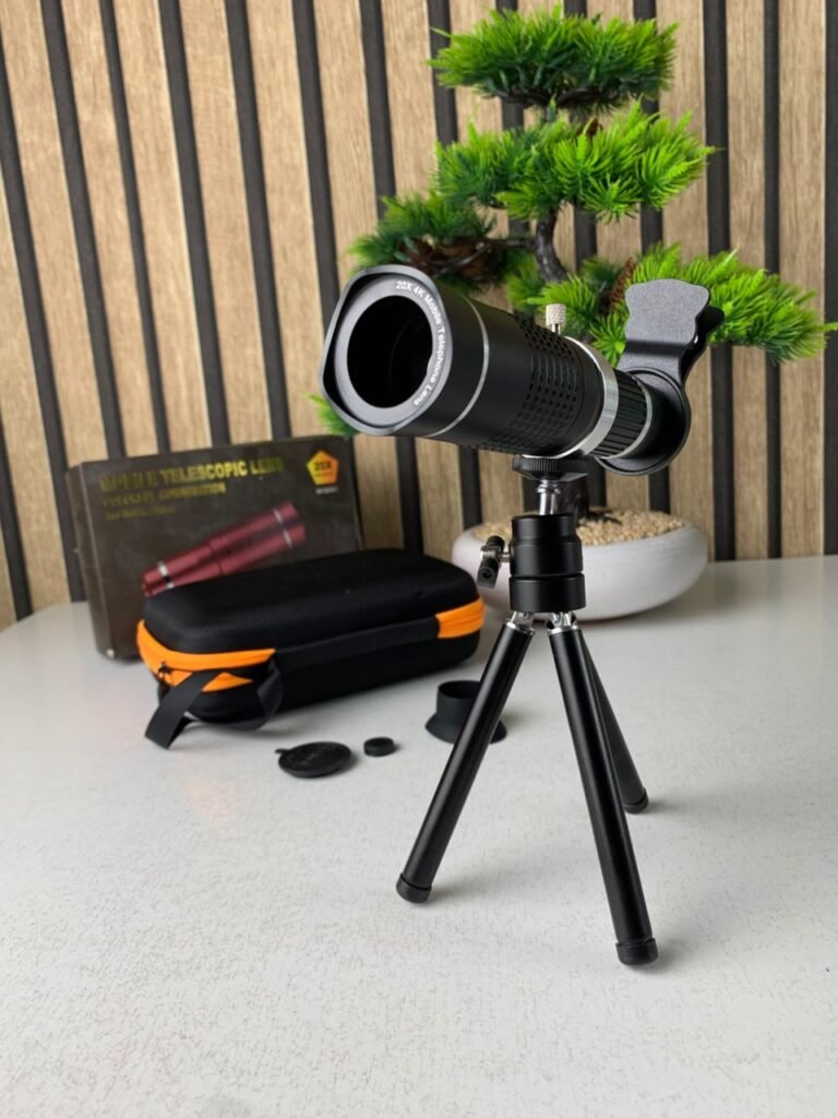 Téléobjectif pour smartphone à zoom optique 20x avec trépied Photographie mobile professionnelle – zoom puissant et stabilité maximale