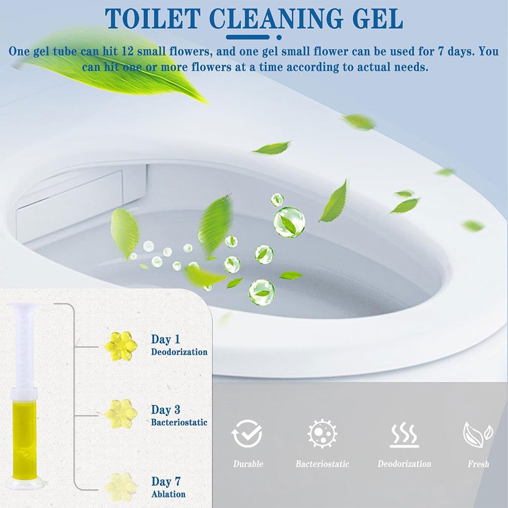 Gel Tampons Désodorisants pour Toilette 3Pcs – Propreté et Fraîcheur Longue Durée - الصورة 4