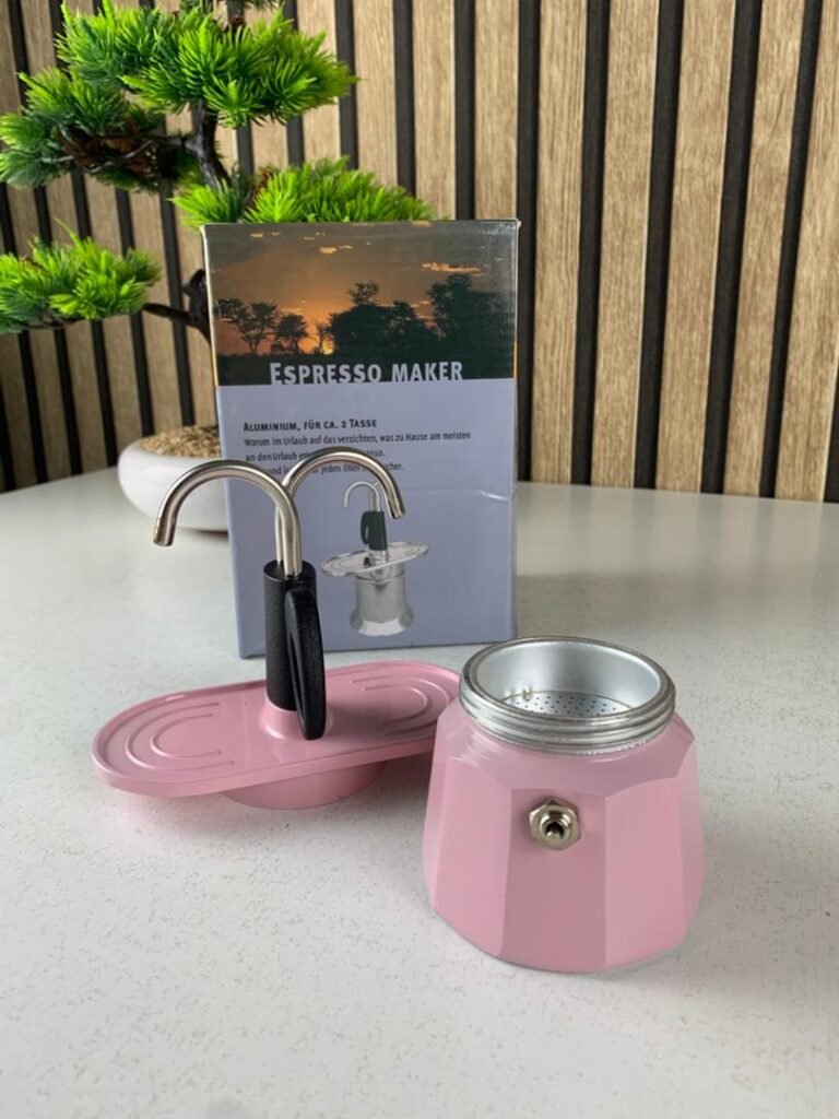 Cafetière Expresso 2 Tasses Rose – L’Art du Café à l’Italienne