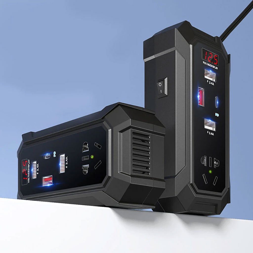 Inverter de Voiture 12V/24V à 220V Multiports Super Fast Charge – Puissance et Sécurité en Route - الصورة 4