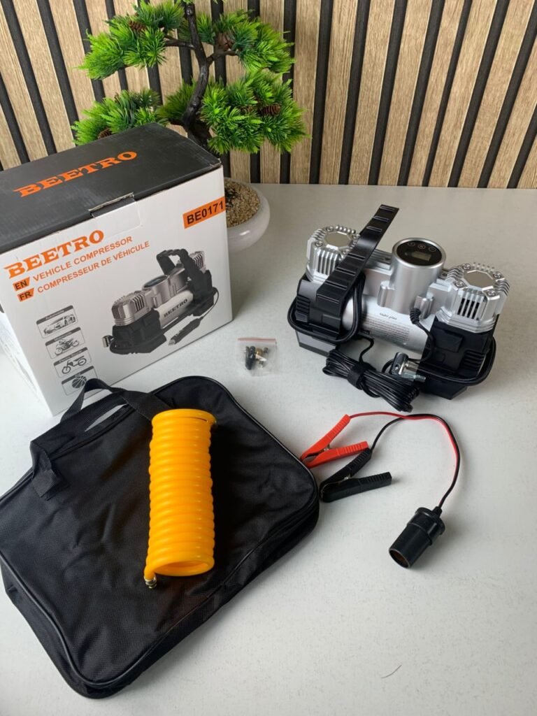 Compresseur de voiture à double piston écran LCD 180W 150psi BE0171 Gonflage rapide et précis