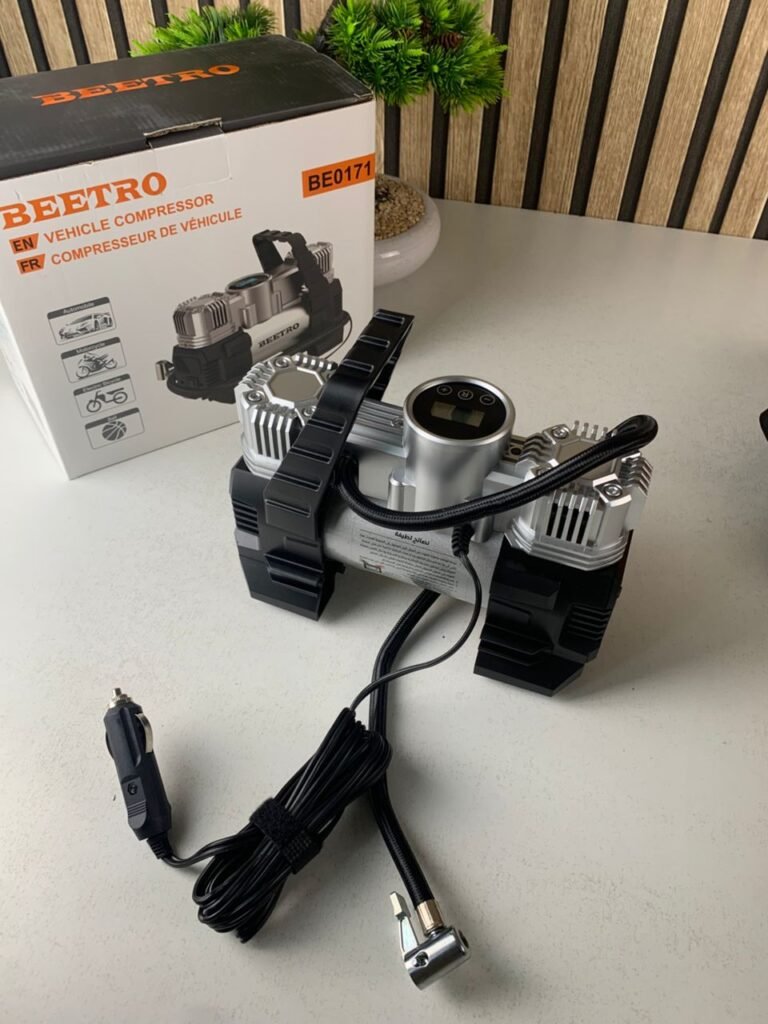 Compresseur de voiture à double piston écran LCD 180W 150psi BE0171 Gonflage rapide et précis