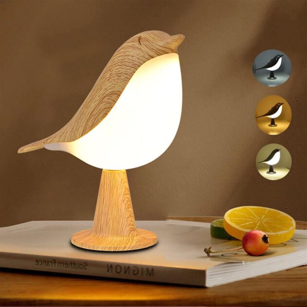 Lampe de Table Portable LED Colibri – Éclairage Doux, Design Élégant