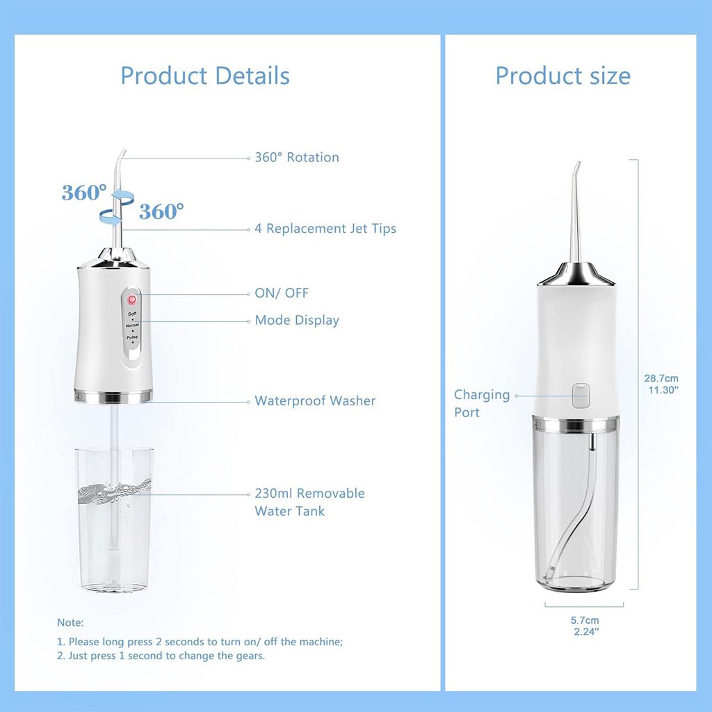 Hydropulseur Dentaire Portable – Nettoyage en Profondeur, Santé des Gencives - الصورة 2