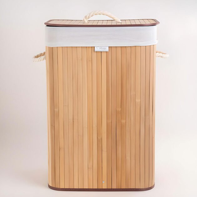 Panier à Linge pour Vêtements Sales en Bambou de Grande Capacité Organisation pratique – élégance naturelle pour votre intérieur