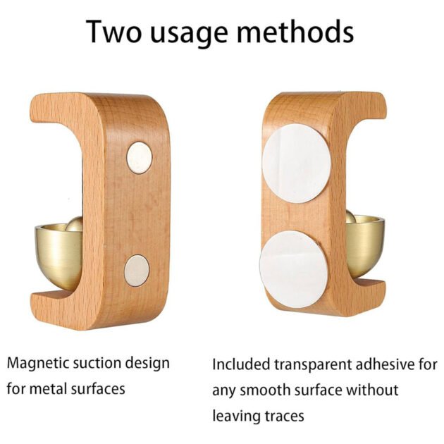 Sonnette de porte vintage style japonais en bois Élégance rustique – charme sonore pour chaque entrée