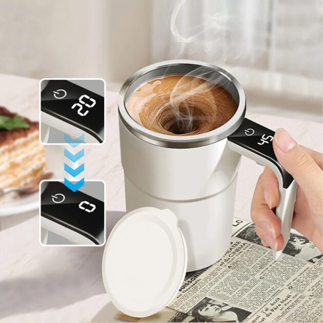 Tasse Intelligente Auto-Mélangeuse avec Affichage de Température – Technologie, Confort