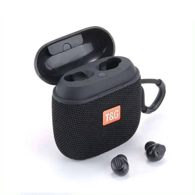 Haut Parleur et Écouteurs Sans Fil Portables 2en1 TG809 Son puissant + écouteurs TWS intégrés