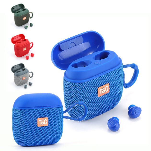 Haut Parleur et Écouteurs Sans Fil Portables 2en1 TG809 Son puissant + écouteurs TWS intégrés