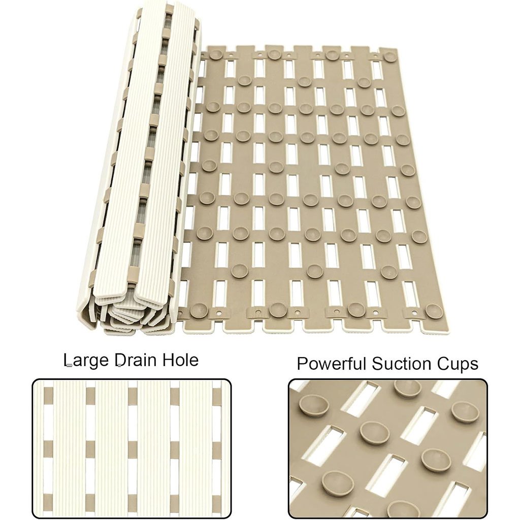 Tapis de bain et de douche antidérapant avec trous d’évacuation - الصورة 4