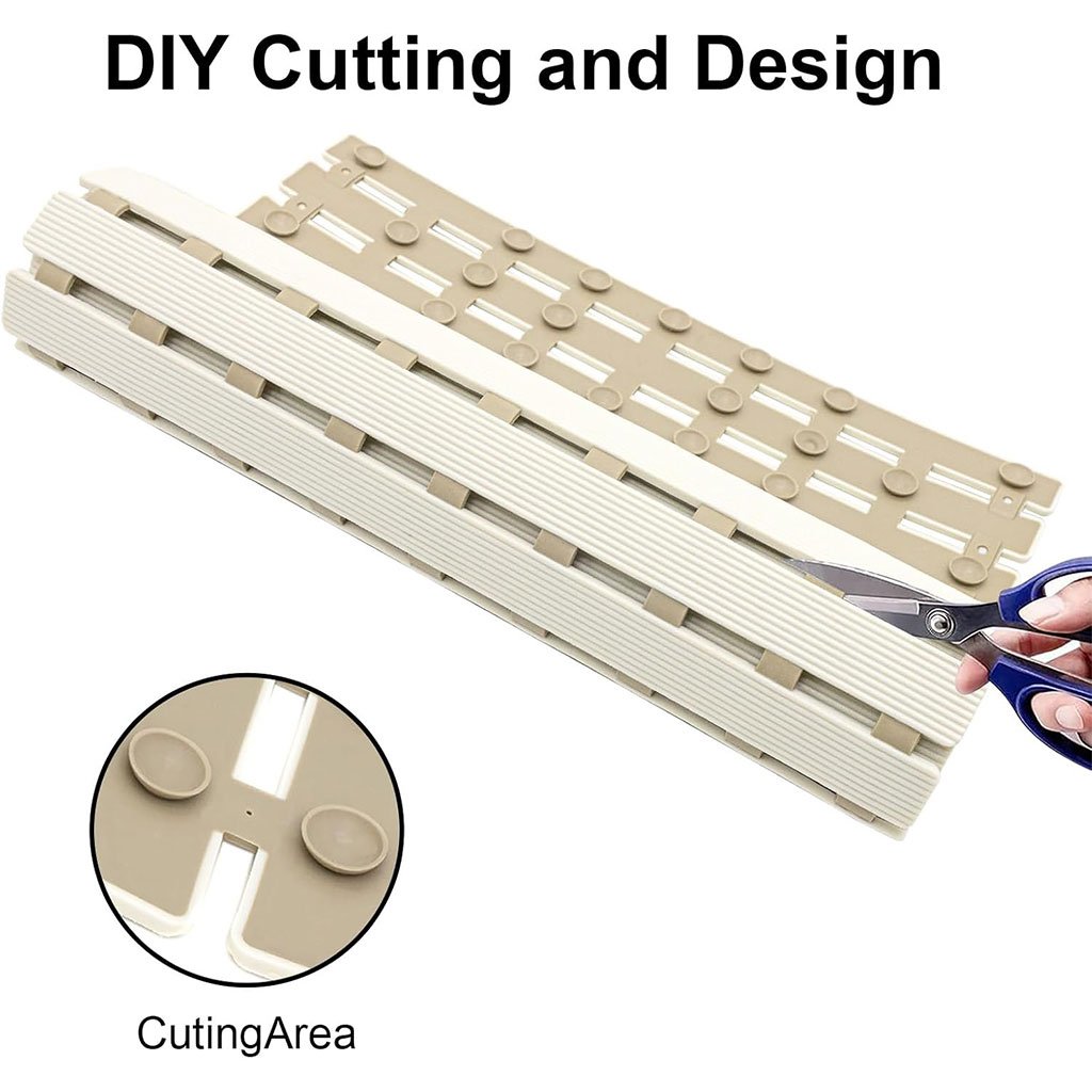 Tapis de bain et de douche antidérapant avec trous d’évacuation - الصورة 3