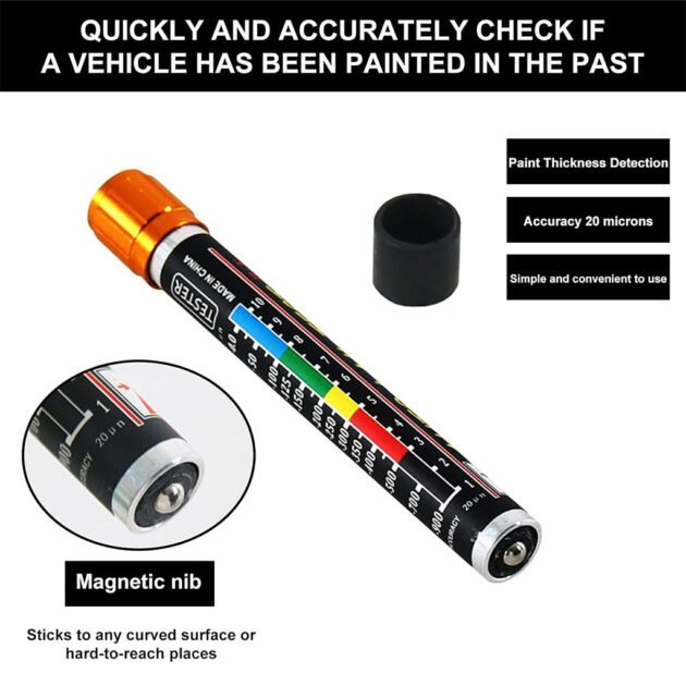 Jauge de Mesure d’Épaisseur de Peinture Automobile – Détection Précise des Réparations