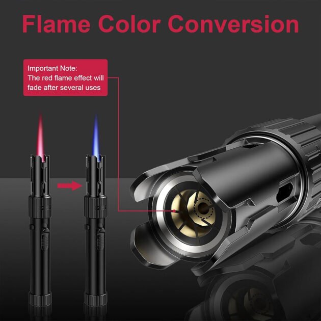 Briquette à Gaz Portable Extra Long avec Torche – Flamme Puissante, Partout