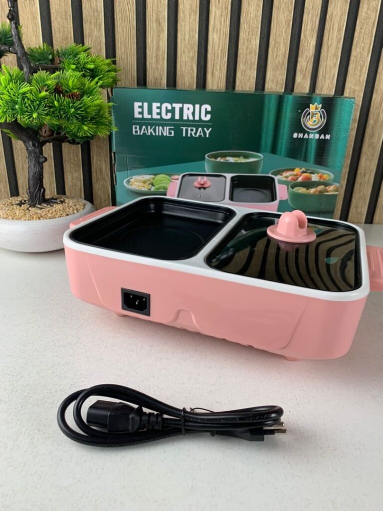Cuiseur Électrique 2-en-1 Pot + Grill 1500W – Double Zone pour Une Cuisine Rapide, Saine & Polyvalente