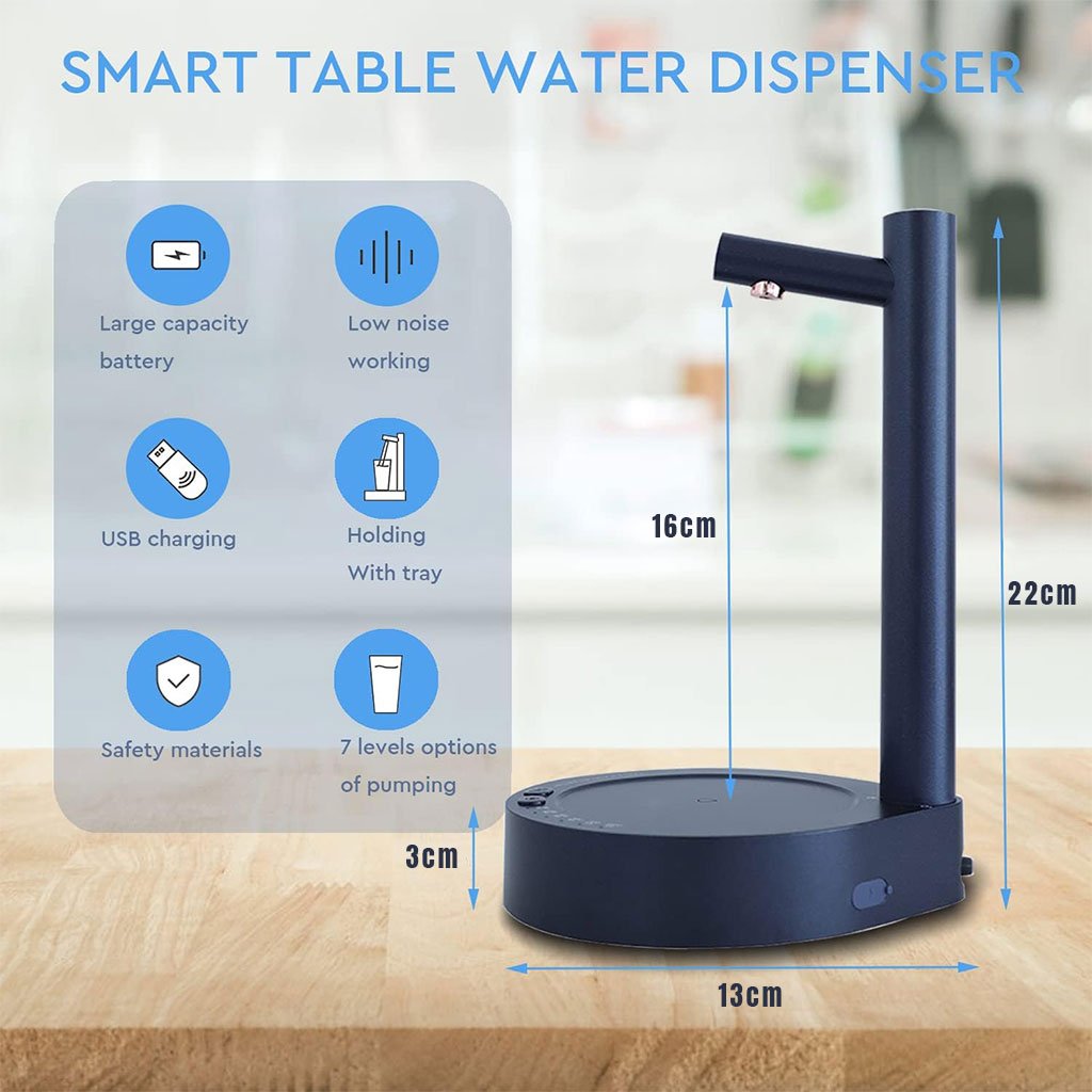 Distributeur d’Eau Électrique de Bureau Rechargeable USB – Pratique, Silencieux - الصورة 3