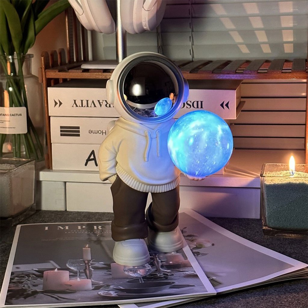 Lampe LED astronaute 3D “lune” avec enceinte Bluetooth intégrée V2