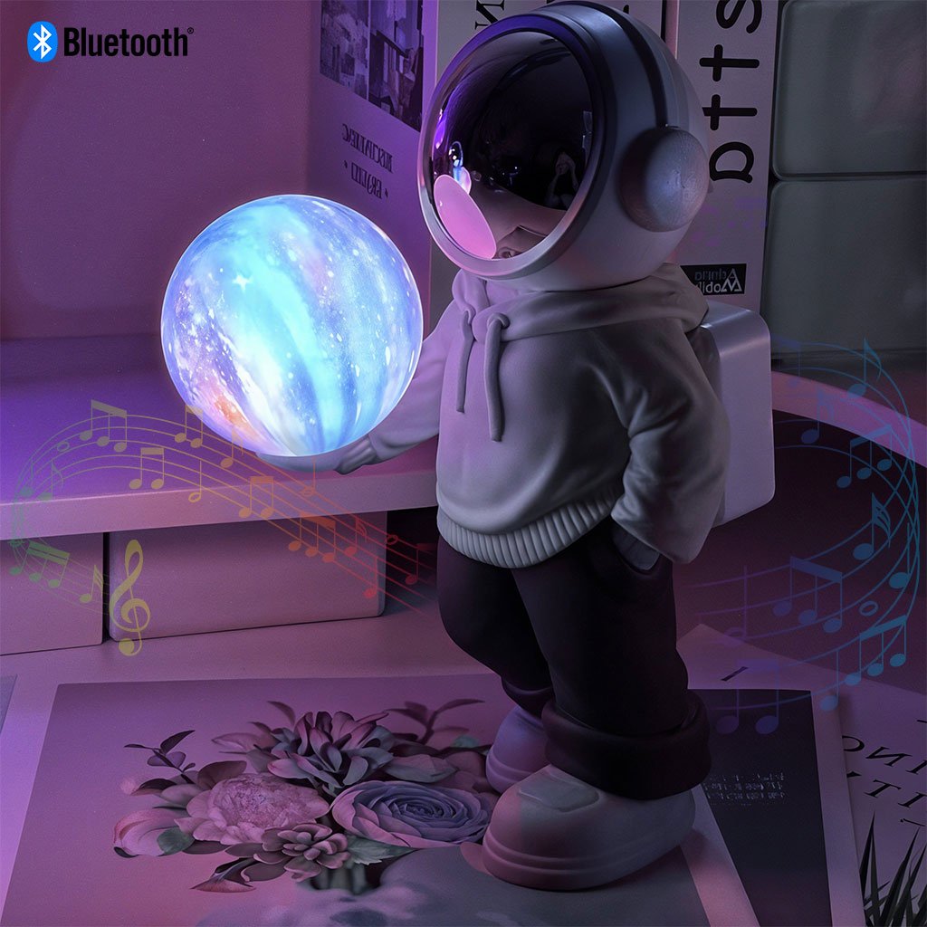 Lampe LED astronaute 3D “lune” avec enceinte Bluetooth intégrée V2