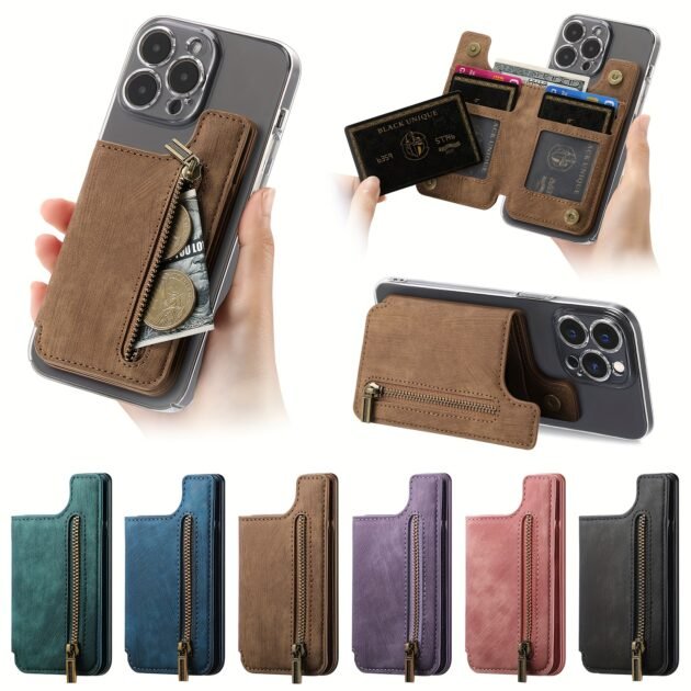 Étui Téléphone Zippé 3-en-1 – Protection Complète & Portefeuille Élégant