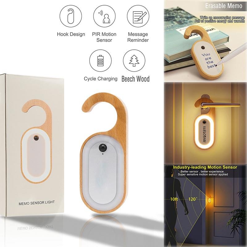 Lampe Murale avec Détecteur de Mouvement + Tableau Acrylique 3000K – Éclairage Intelligent & Notes Lumineuses