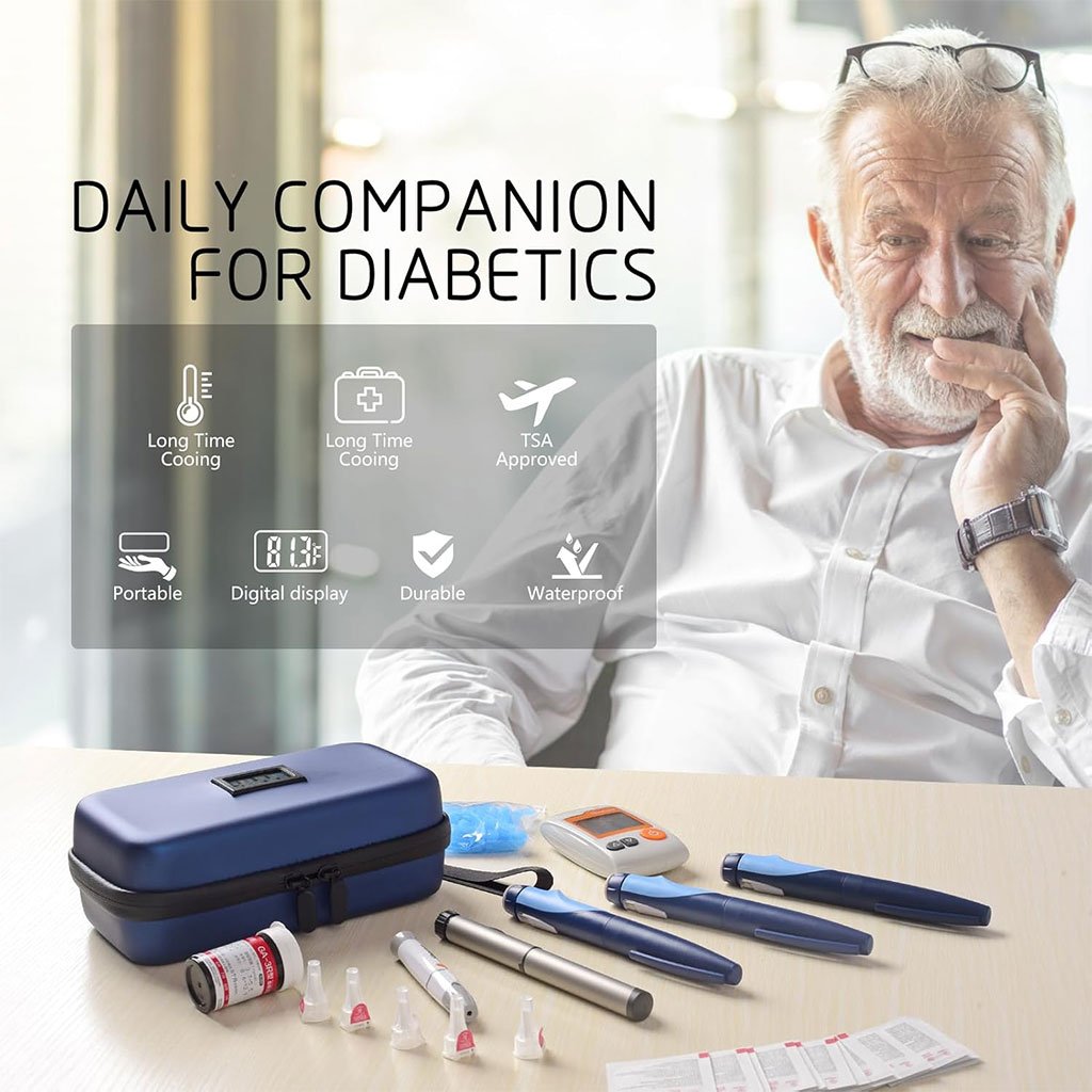 Trousse isotherme de voyage pour insuline avec écran de température - الصورة 6