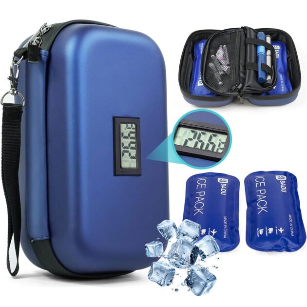 Trousse isotherme de voyage pour insuline avec écran de température