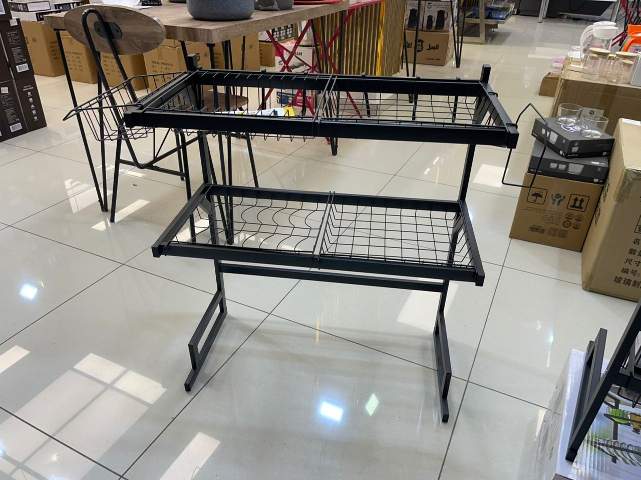 Égouttoir à Vaisselle avec Système de Drainage Automatique – Séchage Hygiénique & Gain de Place - الصورة 8