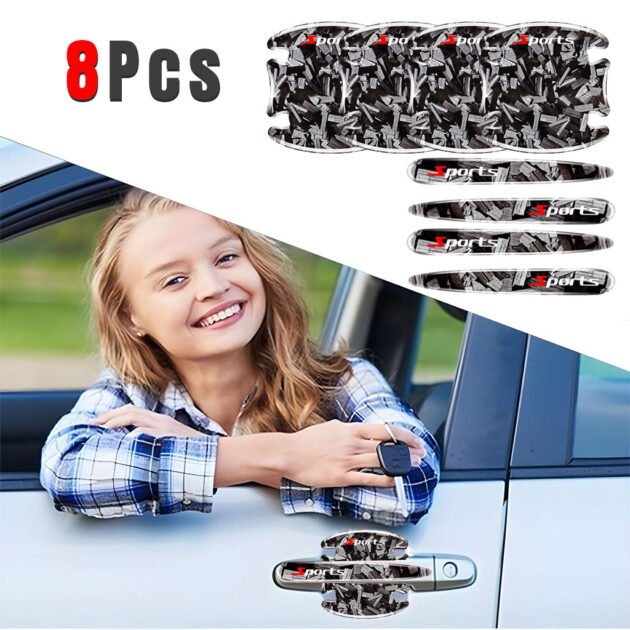 Autocollants de Poignée pour Porte de Voiture Protection Anti-Rayures 8Pcs Protection élégante – gardez vos portes sans rayures