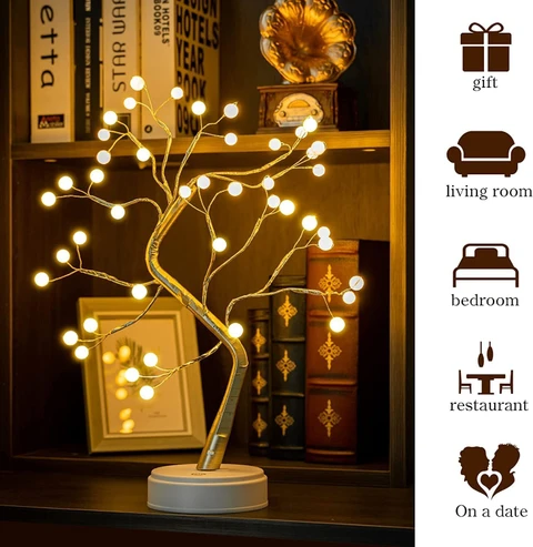 Lampe de Table Arbre Lumineux Style Bonsaï – Ambiance zen et décor élégante