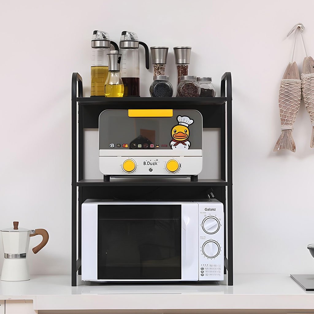 Support pour four à micro-ondes et étagère de rangement 3 étages Rangement maximal – solution robuste et intelligente pour la cuisine - الصورة 2