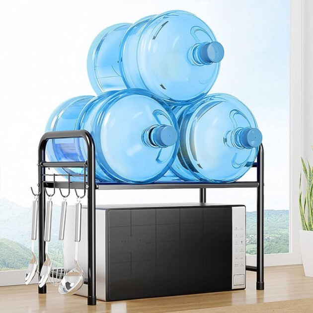 Support pour four à micro-ondes et étagère de rangement 2 étages Organisation facile – optimisez l’espace de votre cuisine