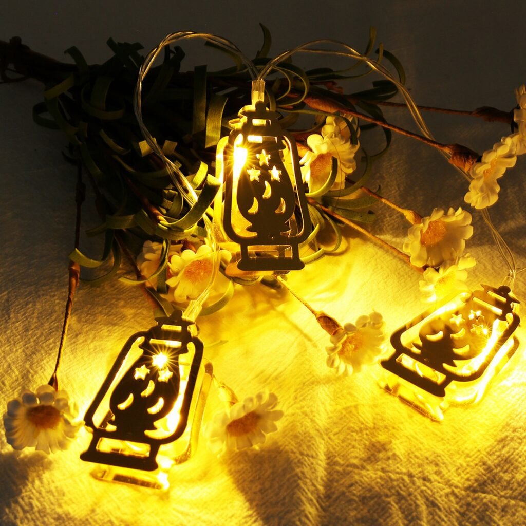 Guirlande Lumineuse Ramadan Fawanis 1,6 m (10 Fanal LED) – Ambiance Spirituelle Élégante & Chaleureuse