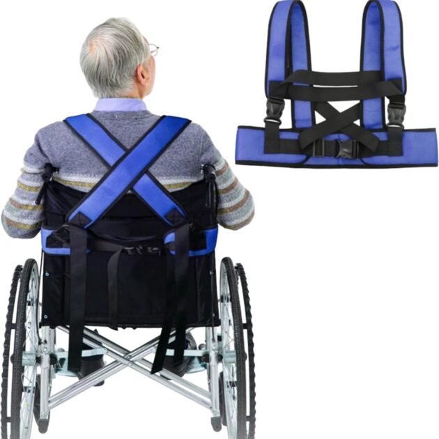 Courroie de Sécurité Réglable pour Chaise Roulante – Anti-Chute Enfants